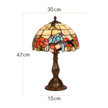 High Quality Tiffany Style Bedside Desk Lamp Stained Glass Flower Tiffany Table Lamp